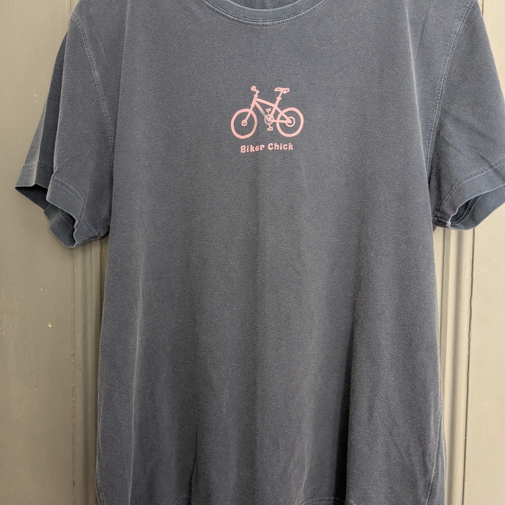 Life Is Good Navy Blue 'Biker Chick' Tee